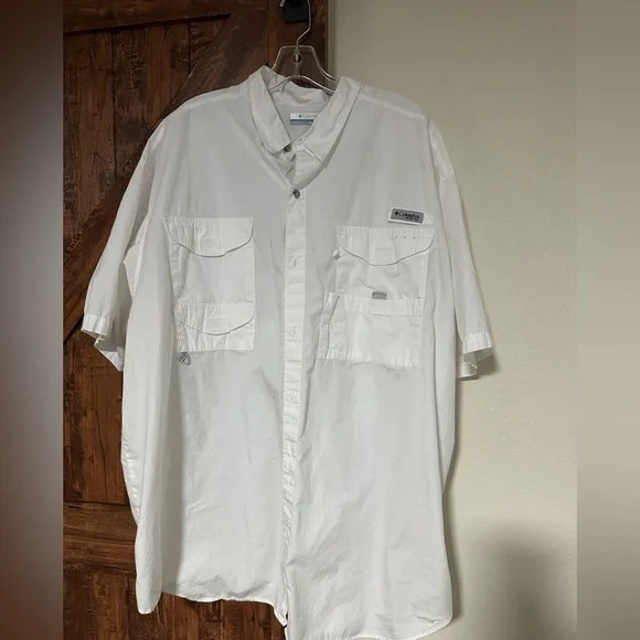 Columbia Men's Casual White Button Down Fishing Gear shirt. 3XL - Picture 1 of 5